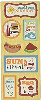 【中古】【輸入品・未使用】Endless Summer Chipboard Stickers 4.75X12-Live%ｶﾝﾏ% Love%ｶﾝﾏ% Swim [並行輸入品]
