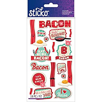 【中古】【輸入品・未使用】Sticko Classic Bacon Stickers [並行輸入品]