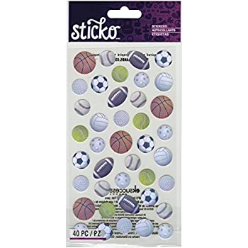 【中古】【輸入品・未使用】Sticko Classic Sports Balls Stickers [並行輸入品]