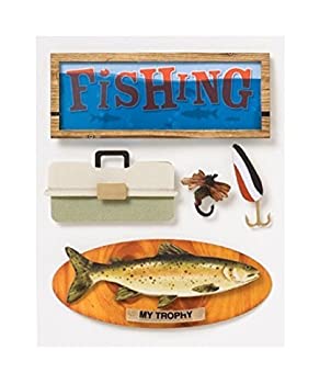 【中古】【輸入品・未使用】Karen Foster Stacked Stickers%ｶﾝﾏ% Fishing Stuff [並行輸入品]
