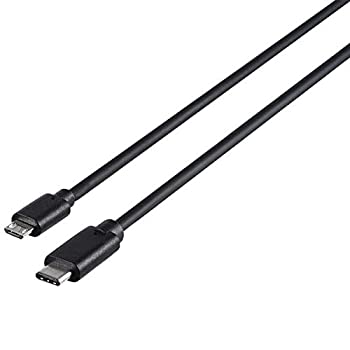 【中古】【インポート品・未当て嵌める】緩衝装置置き目（給与） USB2.0有線テレビ（microB to C） 2.0m 黒いこと BSUMBC220BK AV デジモノ マイコン 境界線の外側計器 ACアダプター OAアダプター [