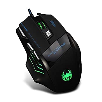 【中古】【輸入品・未使用】Zelotes 5500 DPI 7 Button LED Optical USB Wired Gaming Mouse Mice for Pro Gamer [並行輸入品]