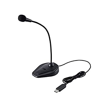 【中古】【輸入品・未使用】エレコム マイク USBマイク 切り替えスイッチ付き ブラック HS-MC05UBK