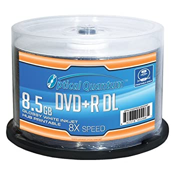【中古】【輸入品・未使用】Optical Quantum 8x DVD+R DL Glossy White Inkjet Hub Printable Media [並行輸入品]