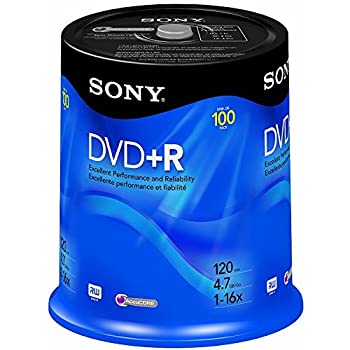 【中古】【輸入品・未使用】Sony DVD+R 4.7 GB Printable Recordable DVD's - 100 Disc Spindle Pack [並行輸入品]