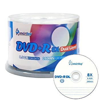 【中古】【輸入品・未使用】Smart Buy Logo 50 Pack DVD Plus R Dvd+r Dl 8.5gb 8x Double Layer Blank Data Record 50 Discs Spindle [並行輸入品]