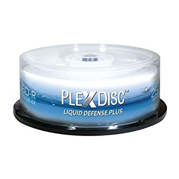 【中古】【輸入品・未使用】PlexDisc 6x 25GB Liquid Defense Plus Glossy White Inkjet Printable BD-R. 25 Disc Spindle [並行輸入品]