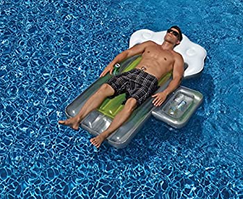 【中古】【輸入品・未使用】73' Novelty Beer Mug Inflatable Swimming Pool Floating Raft with On-Board Cooler [並行輸入品]