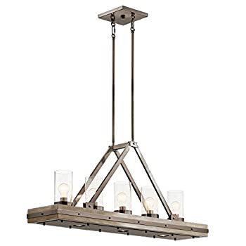 【中古】【インポート品・未当て嵌める】Kichler 43491CLP 8灯直線的シャンデリヤ