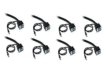 【中古】【輸入品・未使用】C&E 4 Pack Shielded SVGA Cable with 3.5mm%ｶﾝﾏ% Black%ｶﾝﾏ% HD15 M to M 25 Feet CNE461071 [並行輸入品]