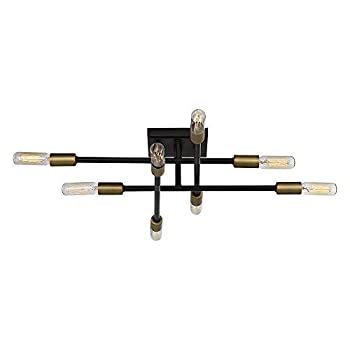 【中古】【輸入品・未使用】Savoy House Lyrique 8-lightセミフラッシュin Bronze w /真鍮アクセント6???7003???8-77 6-7003-8-77