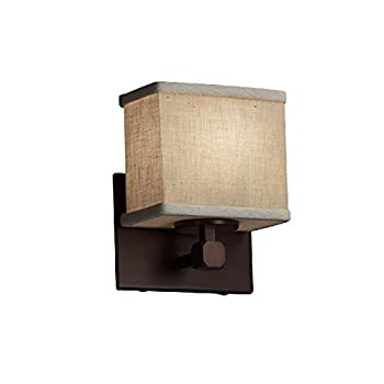 【中古】【輸入品・未使用】JusticeデザイングループTextile Tetra fab-8427???55壁取り付け用燭台 ブラウン FAB-8427-55-CREM-DBRZ-LED1-700 1|スカイマーケットプラス