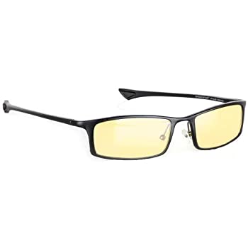 【中古】【輸入品・未使用】Gunnar Optiks ST002-C001Z Phenom Full Rim Ergonomic Advanced Computer Glasses with Amber Lens Tint%ｶﾝﾏ% Onyx Frame Finish by Gunnar Opt