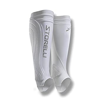 【中古】【輸入品・未使用】Storelli ボディシールドレッグガード | 保護用サッカーすね当てホルダー | 下肢と足首の保護を強化 | ホワイト | ユースM