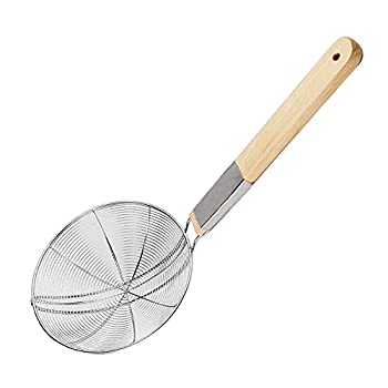 【中古】【輸入品・未使用】(Strainer%ｶﾝﾏ% 26.2-inch) - Tenta Kitchen Stainless Steel Large Wire Strainer Spider Strainer with Wooden Handle%ｶﾝﾏ%29cm basket%ｶﾝﾏ%70