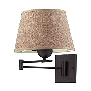 【中古】【インポート品・未当てはめる】Elk Lighting 10291/1 Swing Arms One Light Sconce%ｶﾝﾏ% Aged Bronze [並行輸入品]