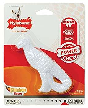 【中古】【輸入品・未使用】Nylabone （ナイラボーン）デンタル ダイナソー 子犬用 恐竜型 噛むおもちゃ チキン味 [並行輸入品]