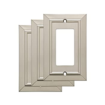 【中古】【輸入品・未使用】Franklin Brass W35219M-SN-C Classic Architecture Single Decorator Wall Plate/Switch Plate/Cover%ｶﾝﾏ% Satin Nickel%ｶﾝﾏ% (3 Pack) by Fran