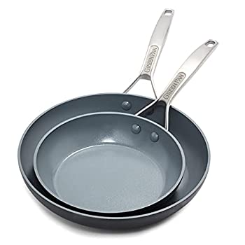 【中古】【輸入品・未使用】GreenPan パリセラミックのノンスティック10インチと12インチのオープンフライパンセット - フライパン/フライパンセット、10 %ﾀﾞﾌﾞﾙｸｫｰﾃ%と12%ﾀ