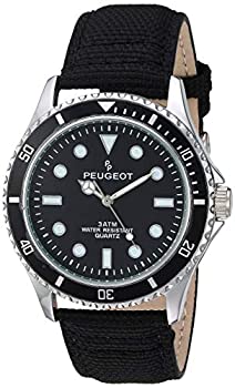 【中古】【輸入品・未使用】[プジョー] Peugeot 腕時計 Men's Sports Bezel Blak Dial Black Canvas Strap Watch アナログ クォーツ 2057BK メンズ [並行輸入品] 23,433円