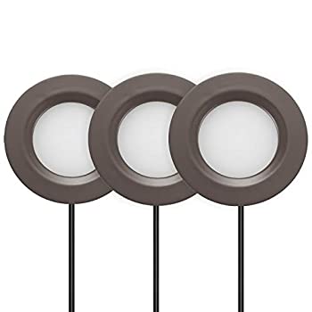 【中古】【輸入品・未使用】GetInLight パック型LEDライトキット 埋め込みまたは表面取り付けデザイン ソフトホワイト 3000K 2W 合計6W 30W相当 ELT認証 3個パック 3-Pucks|スカイマーケットプラス