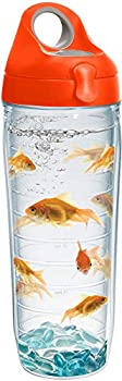 【中古】【輸入品・未使用】Tervis 1230785 Goldfish Wrap Water Bottle with Orange WB Lid%ｶﾝﾏ% 24 oz%ｶﾝﾏ% Clear by Tervis