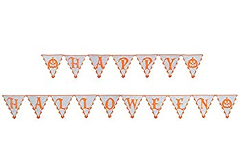 【中古】【輸入品・未使用】Heritage Lace Frightful Happy Halloween Drop Pennant Banners%ｶﾝﾏ% 5 yd by 10.5'%ｶﾝﾏ% Orange/Black [並行輸入品]