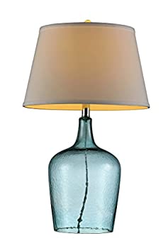 【中古】【輸入品・未使用】OK Lighting OK-5708 高さ27インチ オーシャンブリーズガラス テーブルランプ