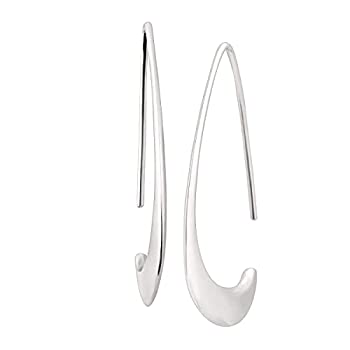 【中古】【輸入品・未使用】Silpada 'Silhouette' Tapered Wire Open Drop Earrings in Sterling Silver｜スカイマーケットプラス