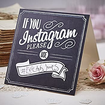 【中古】【輸入品・未使用】Ginger Ray Vintage Affair If You Instagram Chalkboard Style Card Signs for Wedding or Parties%ｶﾝﾏ% Black [並行輸入品]