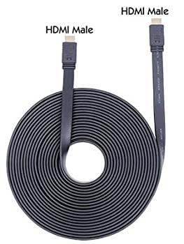 【中古】【インポート品・未当て嵌める】Manhattan 弾丸道路 HDMI 平ったい 有線テレビ \u0026 イーサネット HDMI (牡) - (牡) 遮蔽物製作 Black(黒いこと) 8m (26 フィート.) 391542