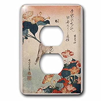 【中古】【輸入品・未使用】3dローズLSP _ 245162?_ 6イメージのHokusai Japanese Painting Beak and Mirabillis 2プラグコンセントカバー