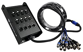 【中古】【インポート品・未当て嵌める】Rockville SX1225 12通信路 25フート XLR スネークケーブル 100% OFC、ダブル遮蔽物