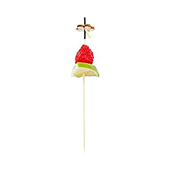 【中古】【輸入品・未使用】Flower Top 竹製串 食べ物 ピック 6インチ 天然竹 カラー 串 前菜やカクテルガーニッシュに最適 500個 レストランウェア