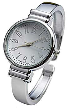 【中古】【輸入品・未使用】Silver SL Metal Band Slim Case Women's Bangle Cuff Watch