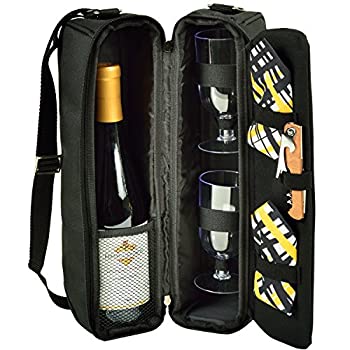 【中古】【輸入品・未使用】Picnic at Ascot ワインバッグ 断熱素材 グラス ナプキン コルク抜き付 (Paris)