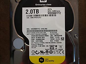 【中古】【インポート品・未当てはめる】Western Digital (P/N: WD2000FYYZ) 2結核症 7200RPM 64MB Cache SATA 6.0GB/S 3.5%ﾀﾞﾌﾞﾙｸｫｰﾃ% Enterprise HDD [並行輸入品]
