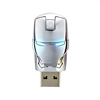 【中古】【輸入品・未使用】64 Gb USB 2.0 Memory Stick Flash Pen Drive Unique Iron Man Model Enough Memory(silver) [並行輸入品]画像