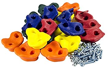 【中古】【インポート品・未当て嵌める】20 Assorted Rock Climbing Holds with Hardware for up to 1%ﾀﾞﾌﾞﾙｸｫｰﾃ% Thick Installation - Swing Set Accessories [並行輸入品]