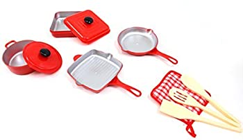 【中古】【輸入品・未使用】PowerTRC? 10 Piece Pots and Pans Kitchen Cookware Playset for Kids with Cooking Utensils Set [並行輸入品]