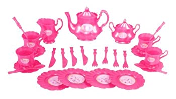 【中古】【輸入品・未使用】Liberty Imports Princess Tea Party Set with Pink Tea Pots and Kitchen Utensils (29 pcs) [並行輸入品]