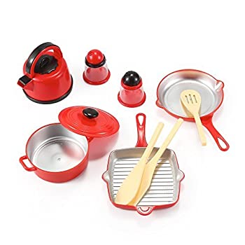 【中古】【輸入品・未使用】Kitchen Cookware Pots and Pans Playset for Kids with Kettle%ｶﾝﾏ% Cooking Utensils Set%ｶﾝﾏ% Salt and Pepper Shakers [並行輸入品]