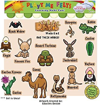 【中古】【輸入品・未使用】Playtime Felts Desert Habitat Story Set for Flannel Board [並行輸入品]