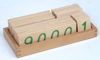 【中古】【輸入品・未使用】Montessori Large Wooden Number Cards with Box (1-9000) [並行輸入品]