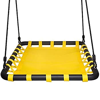 【中古】【輸入品・未使用】Giant Mat Platform Swing%ｶﾝﾏ% Yellow - 40in L x 30in W%ｶﾝﾏ% Heavy Duty Materials%ｶﾝﾏ% Room for Multiple Children [並行輸入品]