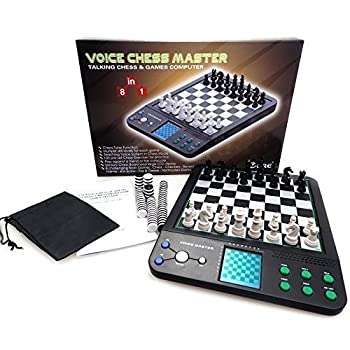 【中古】【輸入品・未使用】Chess Checkers Set Chess Master Talking Chess Games 8 in 1 with 100 Program Practice - icore [並行輸入品]｜スカイマーケットプラス