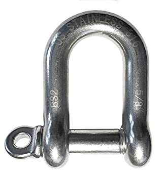 【中古】【インポート品・未当てはめる】ステンレス鋼スチール写真316?Forged DシャックルMarine Grade Dee