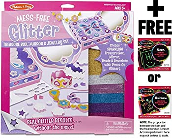 【中古】【輸入品・未使用】Treasure Box%ｶﾝﾏ% Mirror & Jewelry Set: Mess Free Glitter Series + FREE Melissa & Doug Scratch Art Mini-Pad Bundle [93644] [並行輸入品]｜スカイマーケットプラス 55,390円