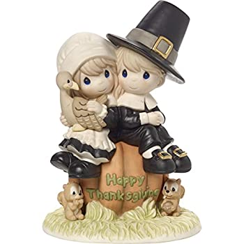【中古】【輸入品・未使用】Precious Moments I Give Thanks Every Day For You ピルグリム 感謝祭 カップル 限定版 ビスク磁器フィギュア 179014｜スカイマーケットプラス