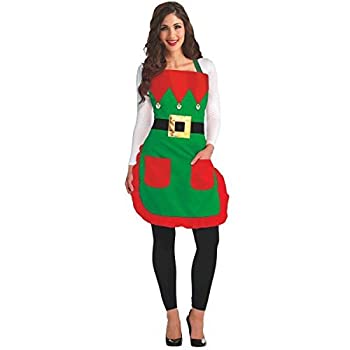 【中古】【輸入品・未使用】Amscan Fun-Filled Christmas and Holiday Party Elf Apron (1 Piece)%ｶﾝﾏ% One Size%ｶﾝﾏ% Red/Green [並行輸入品]